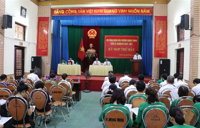 Kỳ họp thứ VII HĐND phường Quang Trung khoá IX 