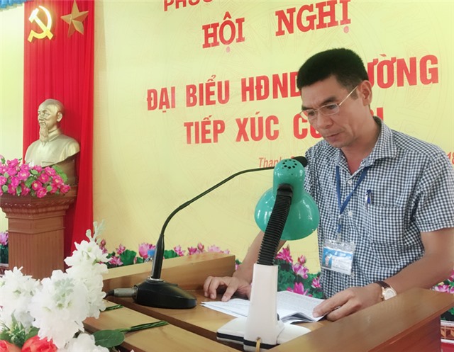 Đại biểu HĐND phường Thanh Sơn tiếp xúc cử tri 