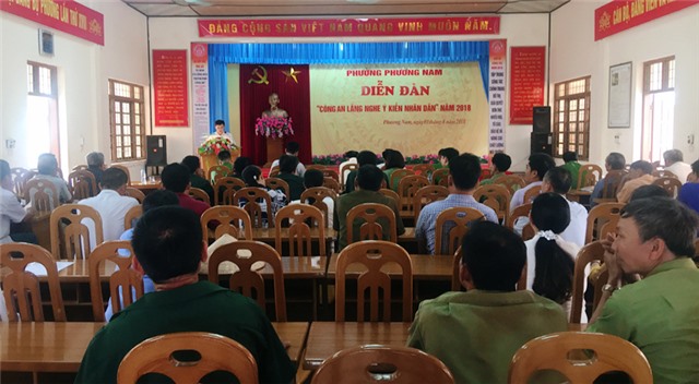 Phường Phương Nam tổ chức Diễn đàn “công an lắng nghe ý kiến nhân dân” năm 2018