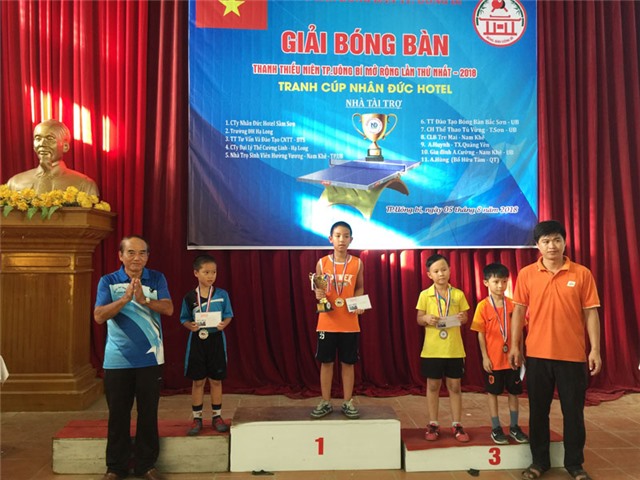Giải bóng bàn thanh thiếu niên thành phố Uông Bí mở rộng lần thứ nhất
