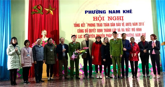 Phường Nam Khê: Tổng kết phong trào “Toàn dân bảo vệ ANTQ năm 2018”