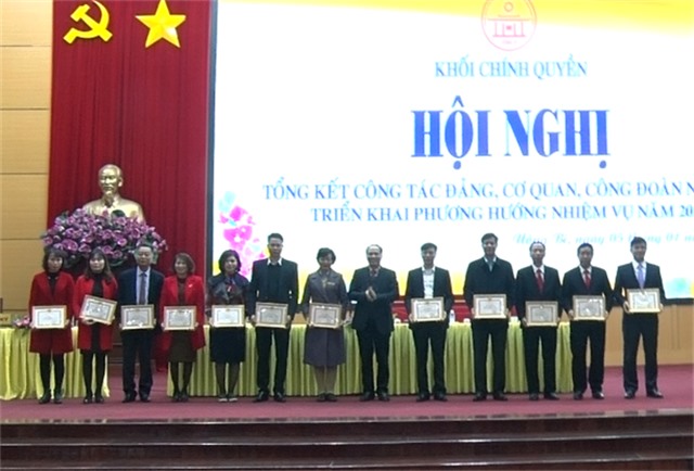 Khối Chính quyền tổng kết các mặt công tác năm 2018