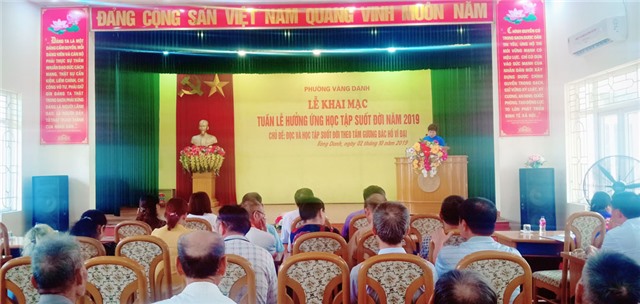 Phường Vàng Danh khai mạc tuần lễ hưởng ứng học tập suốt đời năm 2019
