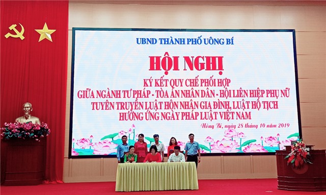 Ký kết quy chế phối hợp phổ biến pháp luật, trợ giúp pháp lý