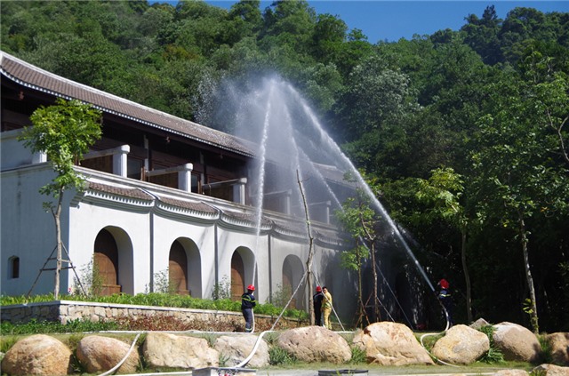 Thực tập phương án chữa cháy tại Làng Hành Hương và Khu tĩnh dưỡng Legacy Yên Tử