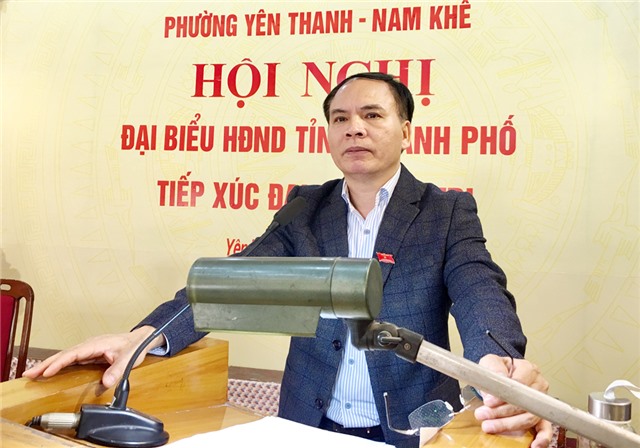 Đại biểu HĐND tỉnh, thành phố tiếp xúc cử tri phường Yên Thanh, Nam Khê