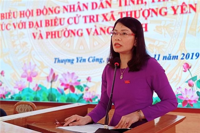Đại biểu HĐND tỉnh, thành phố tiếp xúc cử tri xã Thượng Yên Công và phường Vàng Danh