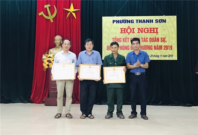 Phường Thanh Sơn: Tổng kết công tác quân sự, quốc phòng địa phương năm 2019