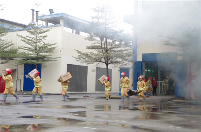 Thực tập phương án chữa cháy và cứu nạn cứu hộ tại Công ty TNHH Sao Vàng - Chi nhánh Uông Bí