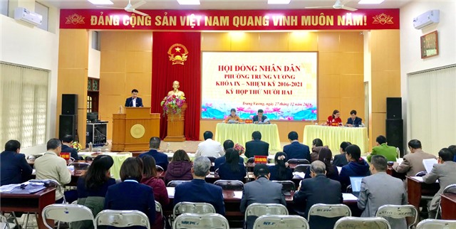 Kỳ họp thứ 12 HĐND phường Trưng Vương khoá IX