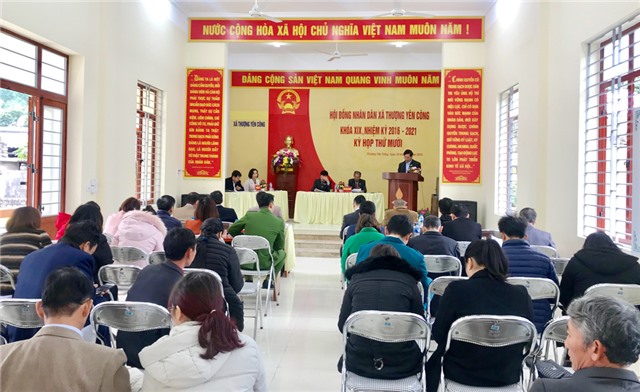 Kỳ họp thứ 10 HĐND xã Thượng Yên Công khóa XIX, nhiệm kỳ 2016-2021