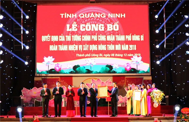 Công bố quyết định của Thủ tướng Chính phủ công nhận TP Uông Bí hoàn thành nhiệm vụ xây dựng nông thôn mới