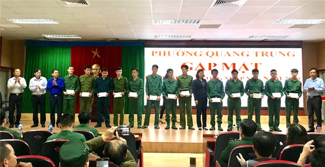 Phường Quang Trung: Gặp mặt tân binh lên đường nhập ngũ năm 2019