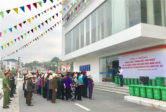 Phường Quang Trung: Phát động phong trào chống rác thải nhựa và xây dựng tuyến phố kiểu mẫu 