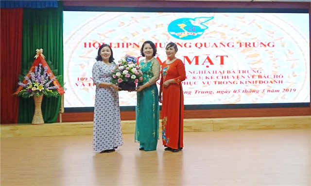 Hội LHPN phường Quang Trung kỷ niệm ngày 8-3, tuyên truyền văn hóa kinh doanh