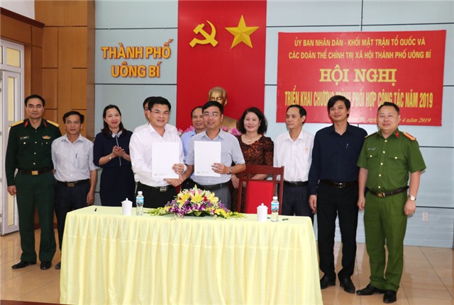 UBND - Khối MTTQ và các đoàn thể chính trị - xã hội thành phố triển khai  chương trình phối hợp năm 2019