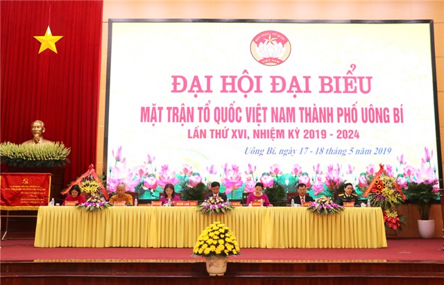 Long trọng Khai mạc Đại hội MTTQ thành phố Uông Bí lần thứ XVI, nhiệm kỳ 2019-2024