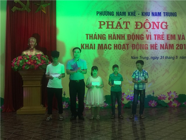 Khu Nam Trung phường Nam Khê: Phát động tháng hành động vì trẻ em và khai mạc các hoạt động hè 2019
