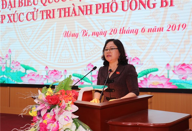 ĐBQH tiếp xúc cử tri thành phố Uông Bí
