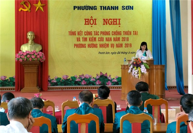 Phường Thanh Sơn: tổng kết công tác phòng chống thiên tai - tìm kiếm cứu nạn 