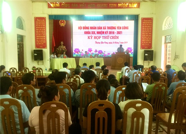 Kỳ họp thứ 9 HĐND xã Thượng Yên Công khóa XIX