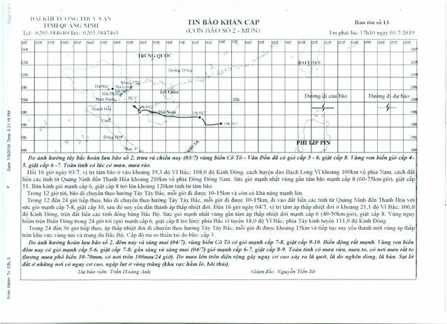 TP Uông Bí: chủ động phòng, chống bão số 2