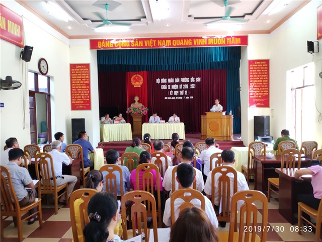 Kỳ họp 12 HĐND phường Bắc Sơn khoá IX