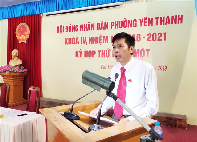 HĐND phường Yên Thanh khóa IV họp kỳ thứ 11