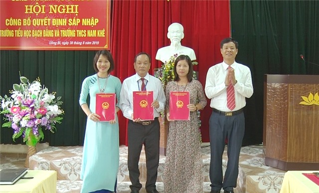 Sáp nhập, thành lập Trường Tiểu học và THCS Nam Khê