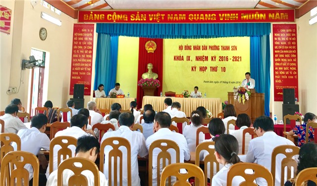 Kỳ họp thứ 10 HĐND phường Thanh Sơn khoá IX