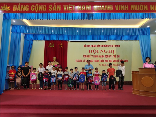 Phường Yên Thanh tổng kết tháng hành động vì trẻ em và hoạt động hè 2019