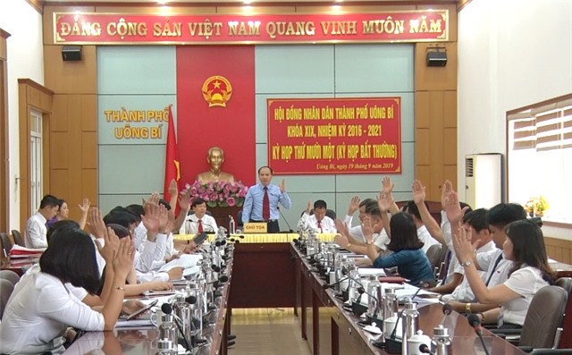 HĐND thành phố Uông Bí khóa 19: thông qua Nghị quyết Phê duyệt chủ trương sắp xếp đơn vị hành chính cấp xã