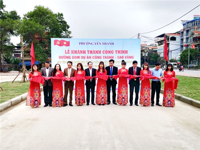 Phường Yên Thanh: Khánh thành đường gom dự án Công Thành - Sao Vàng