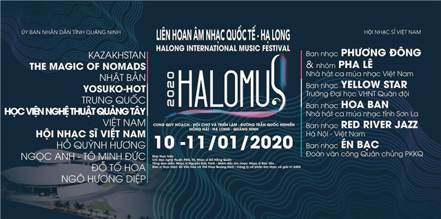 20 giờ, ngày 7/1, diễn ra đêm nhạc đầu tiên của Festival âm nhạc Quốc tế - Hạ Long 2020