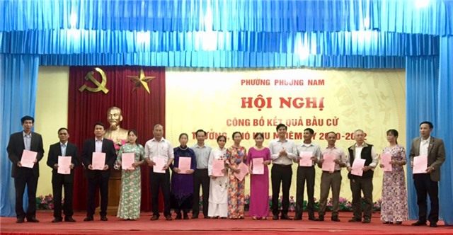 Phường Phương Nam: Công bố kết quả bầu cử Trưởng, Phó khu nhiệm kỳ 2020-2022