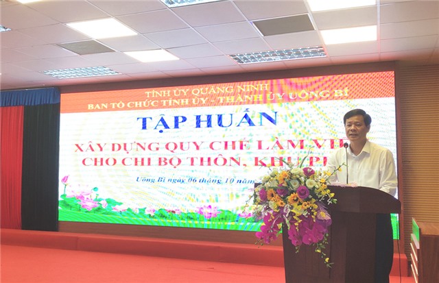 Tập huấn xây dựng quy chế làm việc cho chi bộ thôn, khu phố