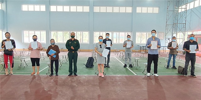 Thêm 9 công dân hoàn thành thời gian cách ly tại Trung đoàn 244