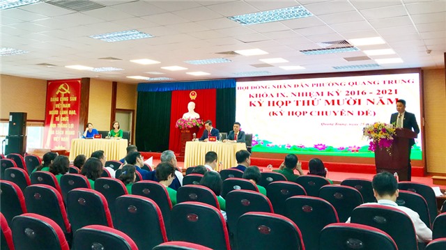 HĐND phường Quang Trung khóa IX họp chuyên đề