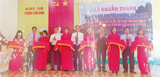 Khánh thành nhà văn hóa khu 5B, phường Vàng Danh