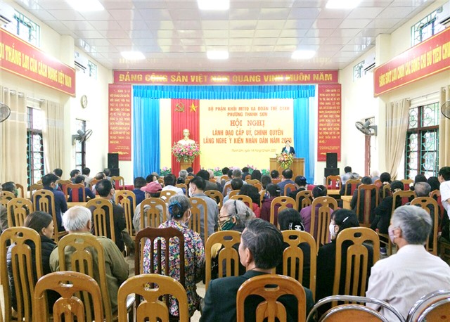 Phường Thanh Sơn: Hội nghị lãnh đạo cấp ủy, chính quyền lắng nghe ý kiến nhân dân năm 2020