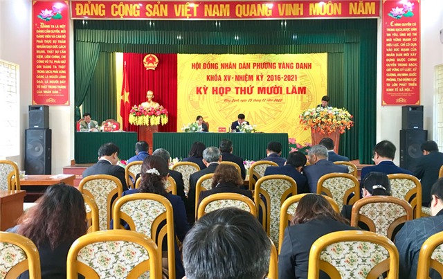 Kỳ họp thứ 15, HĐND phường Vàng Danh khóa XV