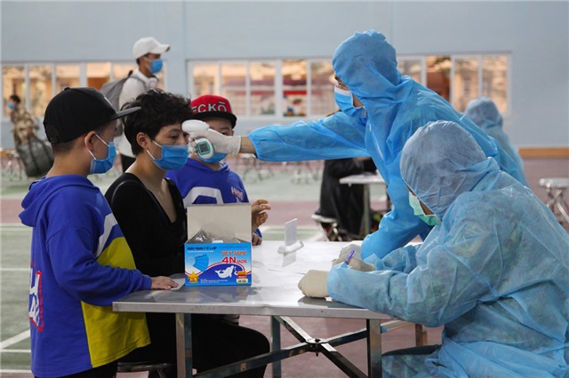 Trường Quân sự tỉnh Quảng Ninh tiếp nhận thêm 20 công dân về cách ly phòng dịch