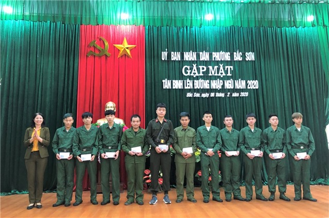 Phường Bắc Sơn gặp mặt tân binh lên đường nhập ngũ