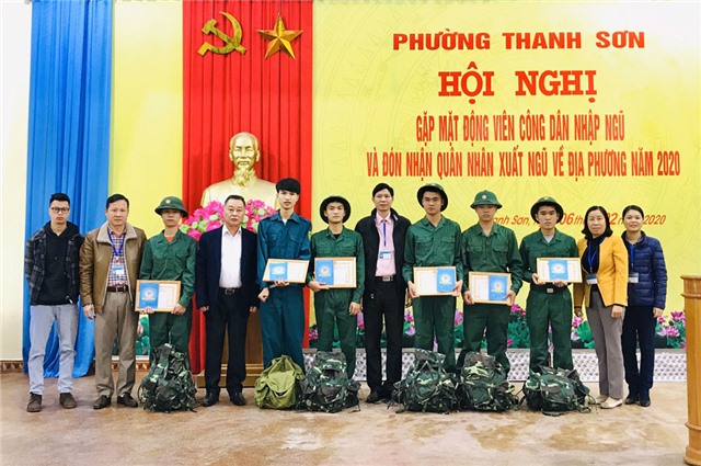 Phường Thanh Sơn gặp mặt tân binh lên đường nhập ngũ