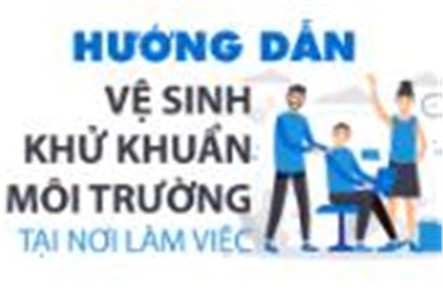 Hướng dẫn vệ sinh, khử khuẩn môi trường tại nơi làm việc