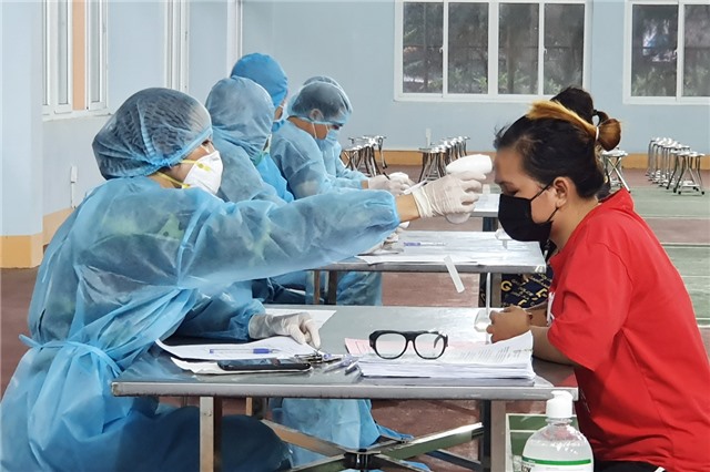 Trường Quân sự tỉnh tiếp nhận thêm 43 công dân về cách ly