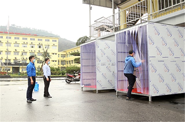 Buồng khử khuẩn của Đoàn Thanh niên Than Nam Mẫu