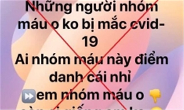 Phạt 10 triệu đồng người tung tin "nhóm máu O không mắc COVID-19"