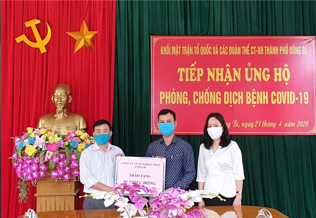 Khối MTTQ, đoàn thể Tp Uông Bí: tiếp nhận trên 1 tỷ đồng ủng hộ công tác phòng chống dịch COVID-19