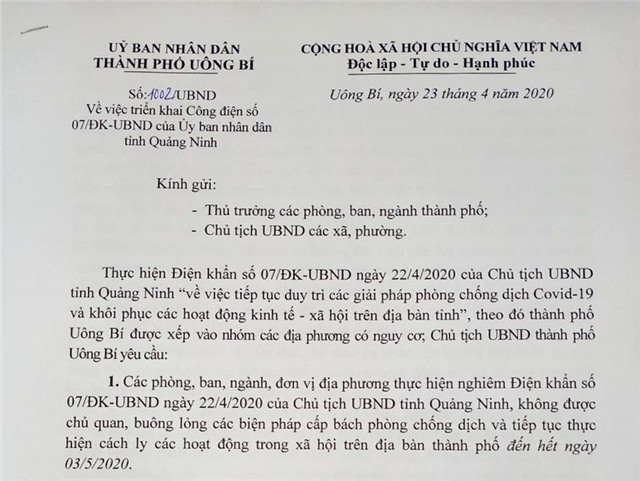 Tiếp tục thực hiện cách ly các hoạt động trong xã hội trên địa bàn thành phố đến hết ngày 3/5